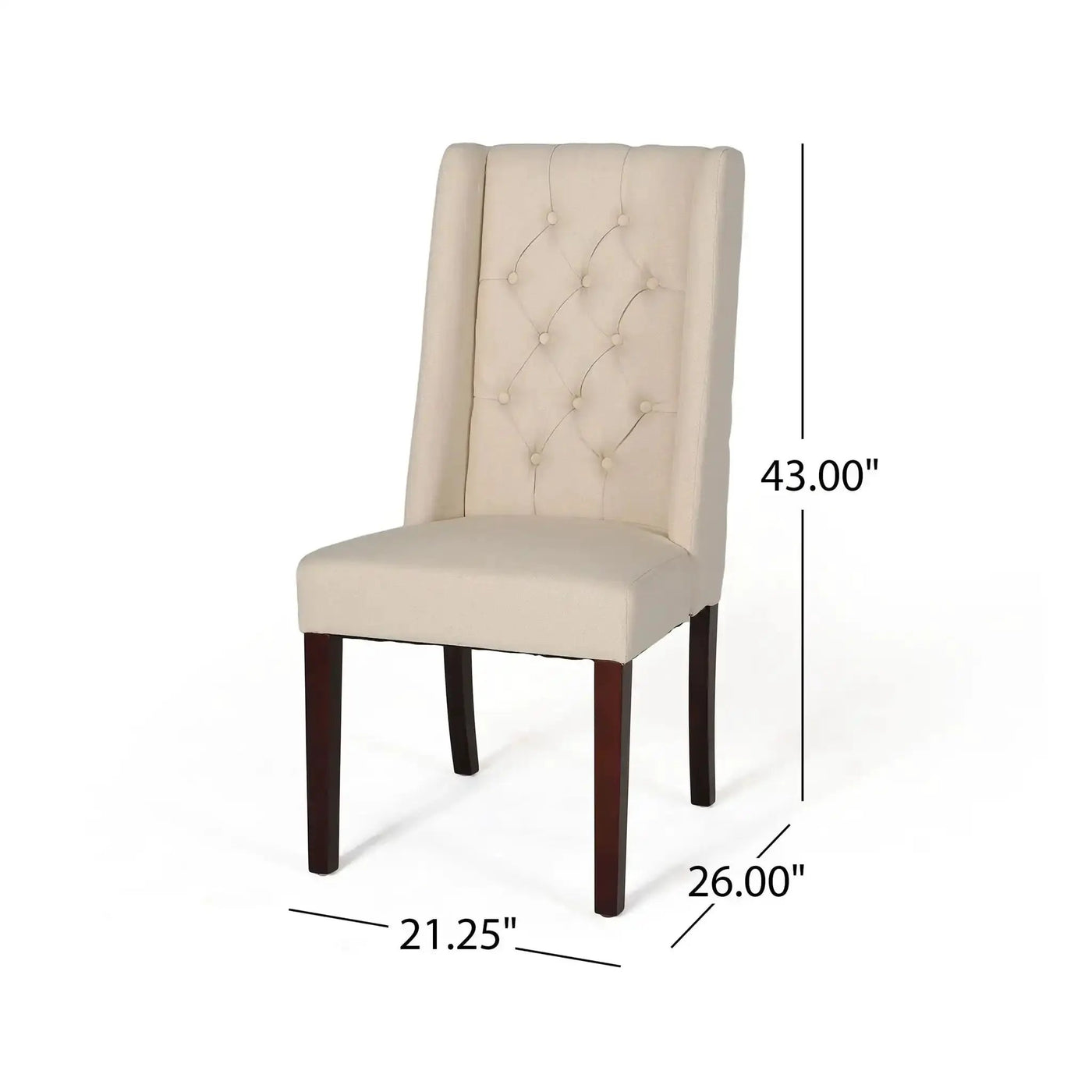 Sophisticated Tufted Dining Chair With High Back Design by HouseOfZazla