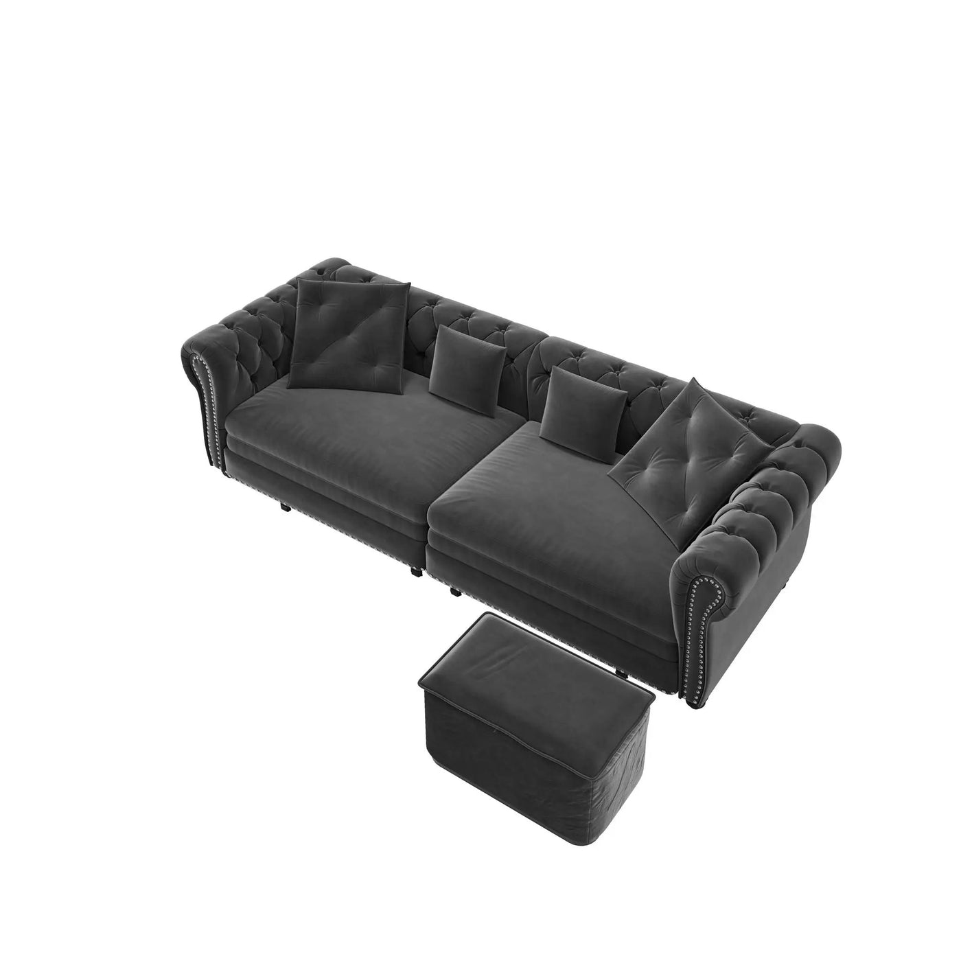 3 In 1 Convertible Sleeper Sofa Bed With Movable Ottoman by HouseOfZazla