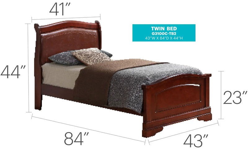 Panel Sleigh Bed Elegantly Crafted by Unique Piece Furniture