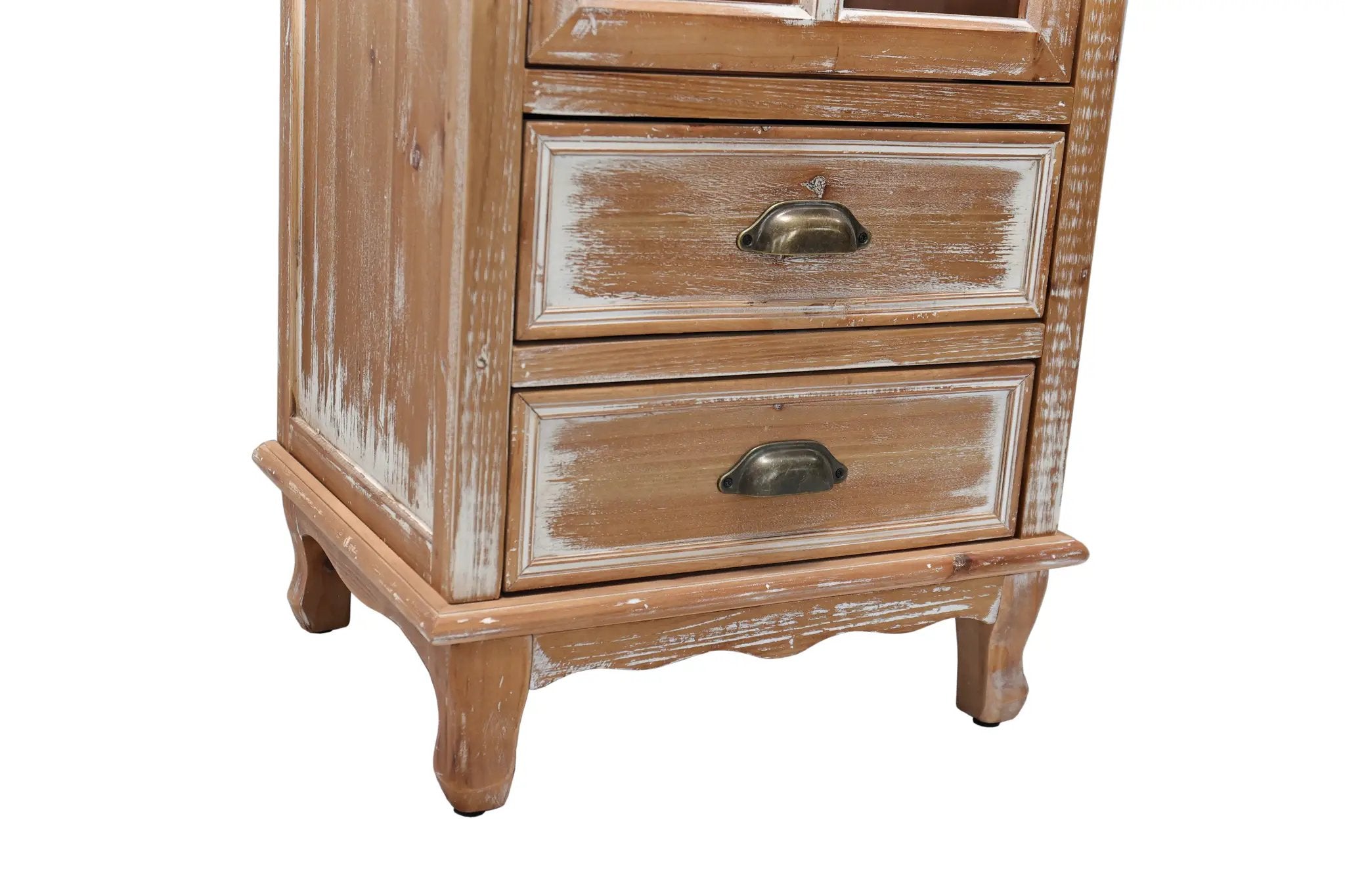 Rustic Wooden Storage Cabinet with Decorative Cutout Door & 2 Drawers by HouseOfZazla