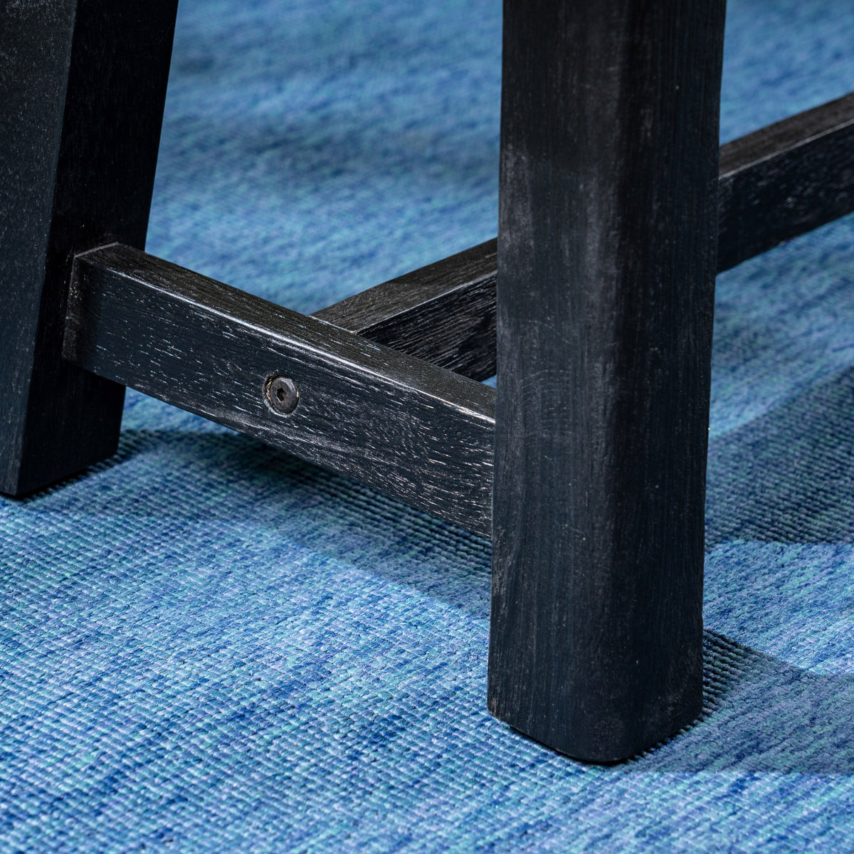 Outdoor Acacia Wood Bench with Sandblast Finish - Gray, photo 3 of 10
