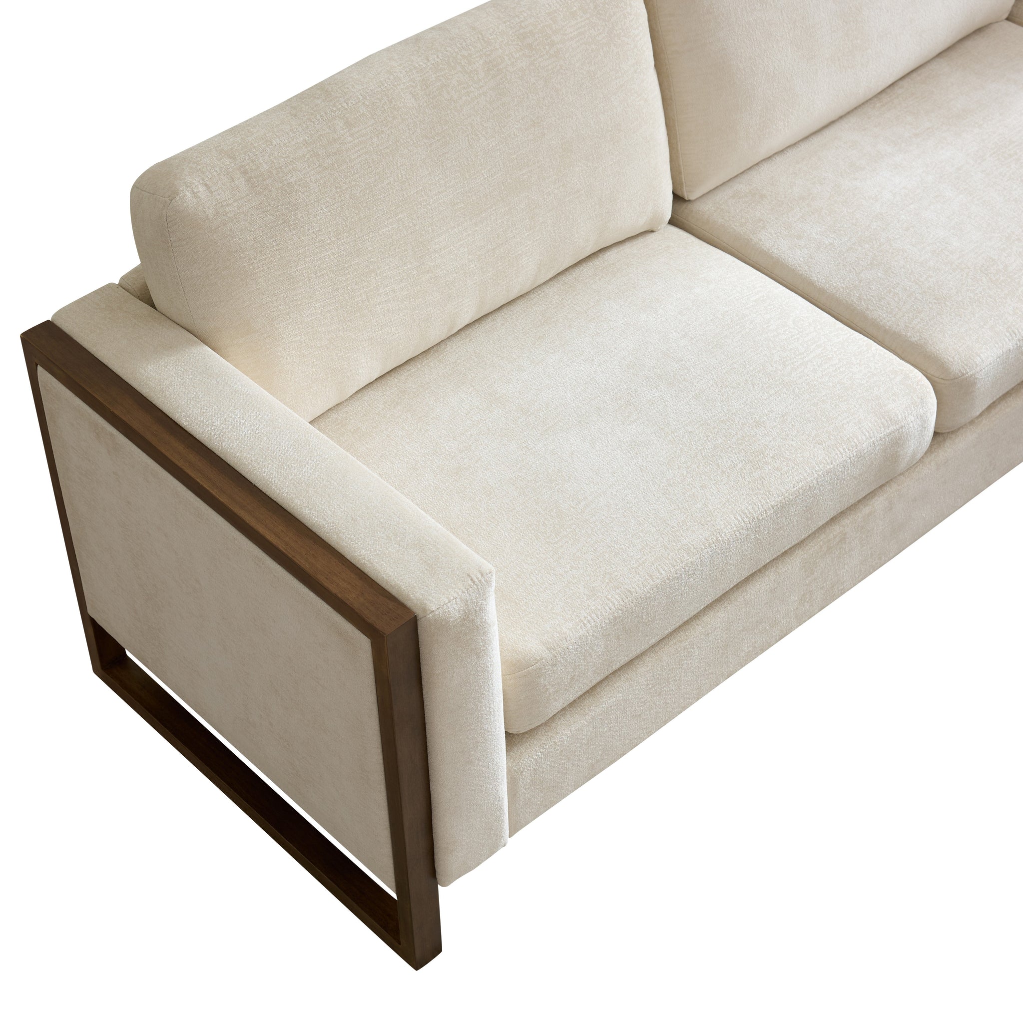 Otis 104 in. Square Arm 2-piece L Shaped Sectional Chenille Sofa by HouseOfZazla