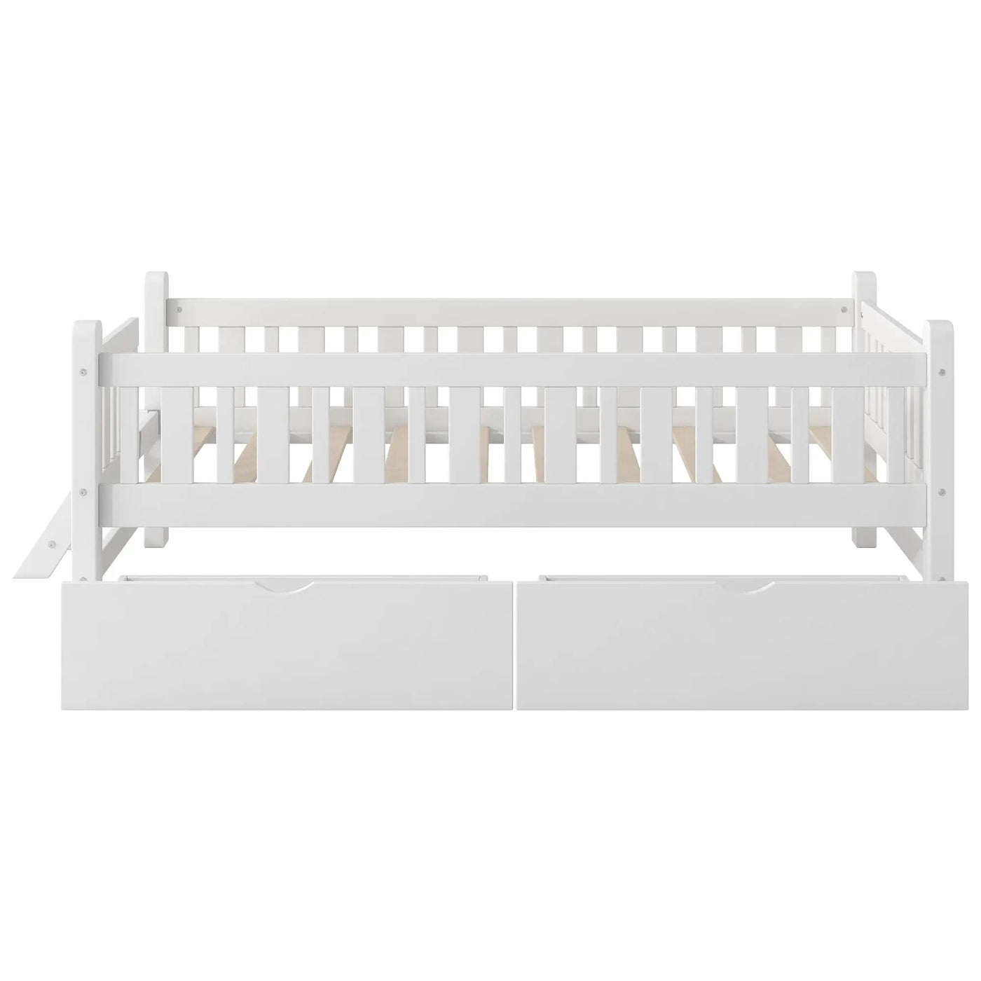Platform Bed With Guardrail And 2 Drawers by HouseOfZazla