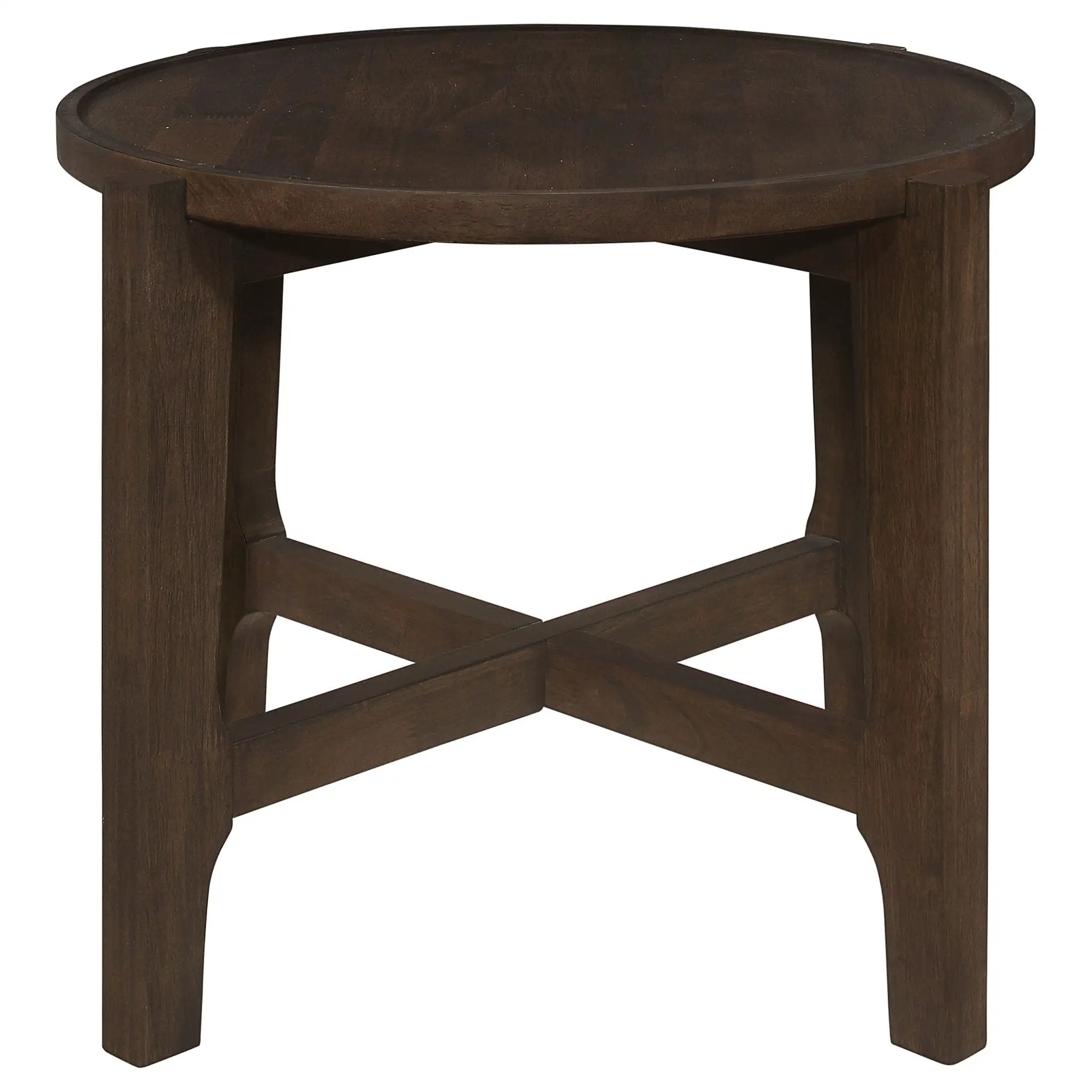 Cota 3-piece Solid Wood Coffee and End Table Set Dark Brown by Unique Piece Furniture