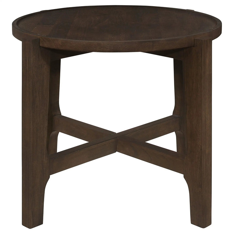 Cota 3-piece Solid Wood Coffee and End Table Set Dark Brown by Unique Piece Furniture