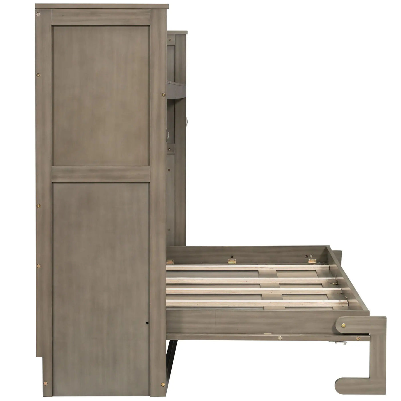 Murphy Bed With Desk, LED Light And USB Charging Station by HouseOfZazla