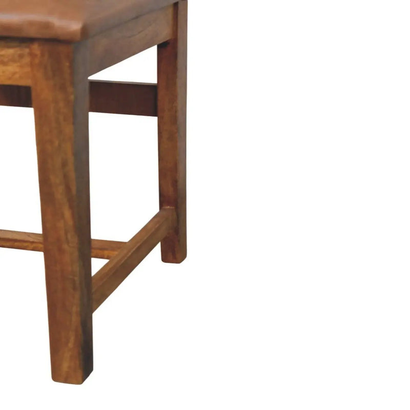 Solid Wood Leather Slatted Dining Chair by HouseOfZazla