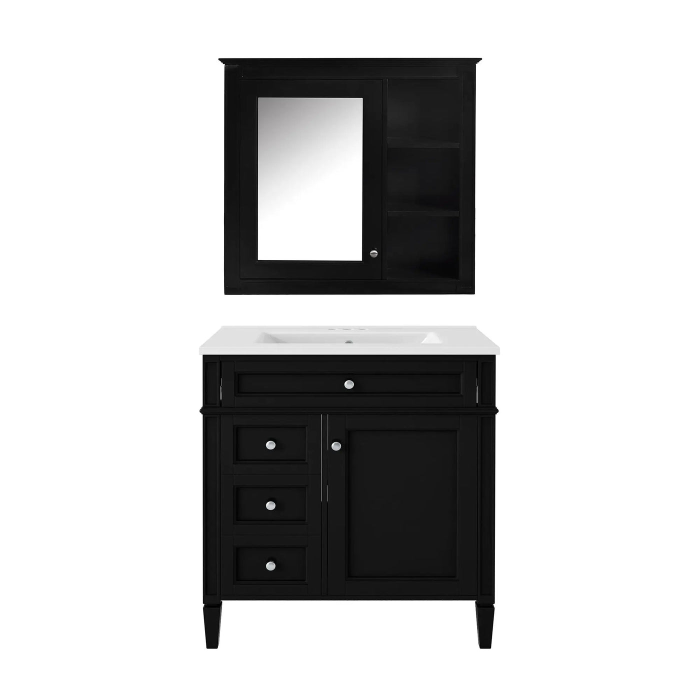 Bathroom Vanity With Medicine Cabinet and Storage by HouseOfZazla