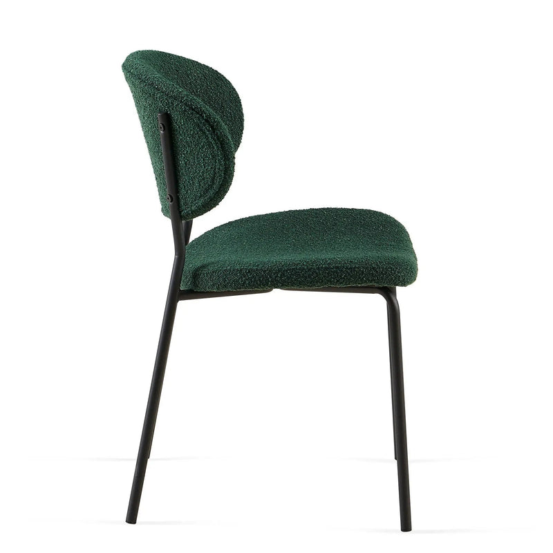 Boucle Dining Chairs, Dining Chairs With Metal Legs For Dining Room, Kitchen, Living Room by Unique Piece Furniture