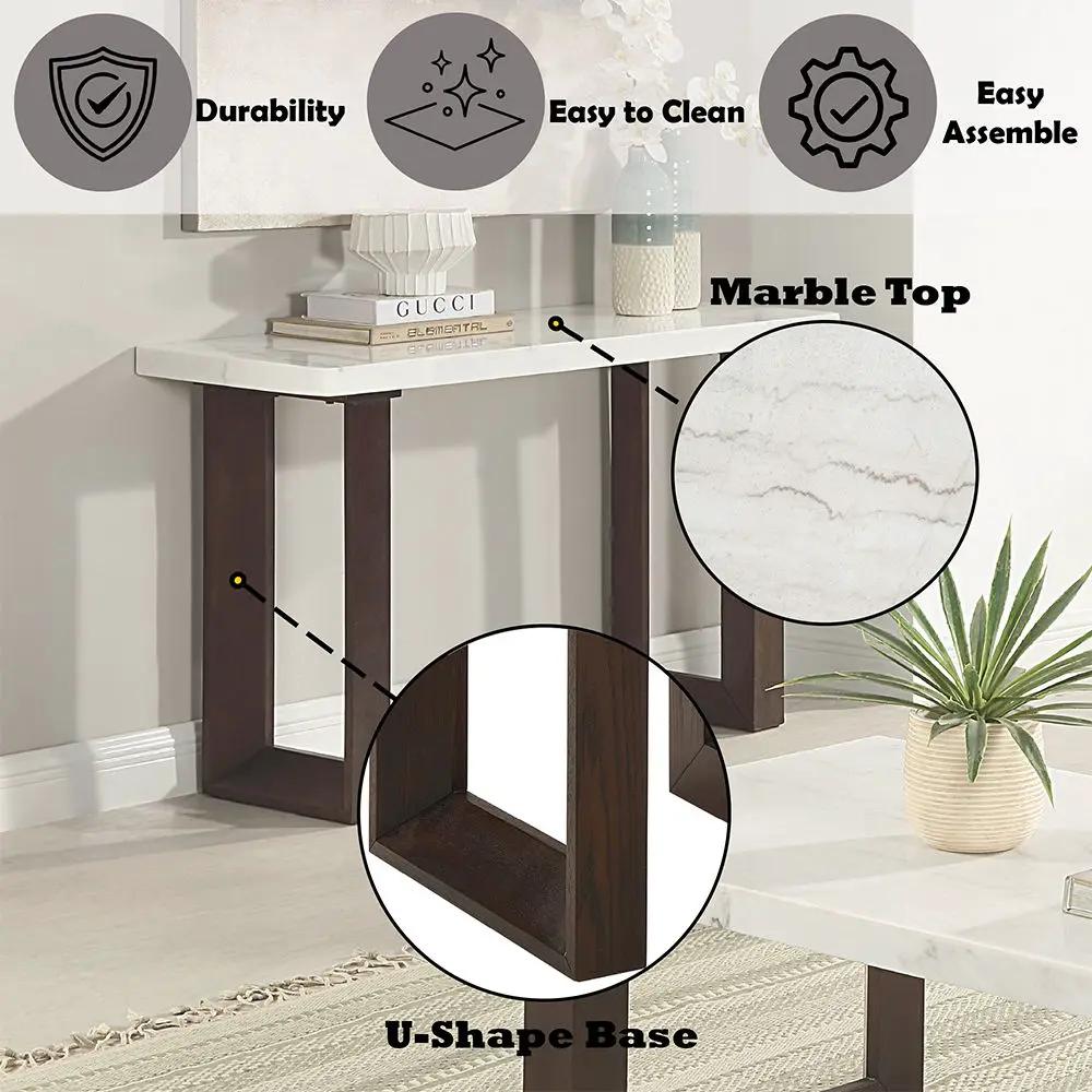 Edwyn - Table With Marble Top by Unique Piece Furniture