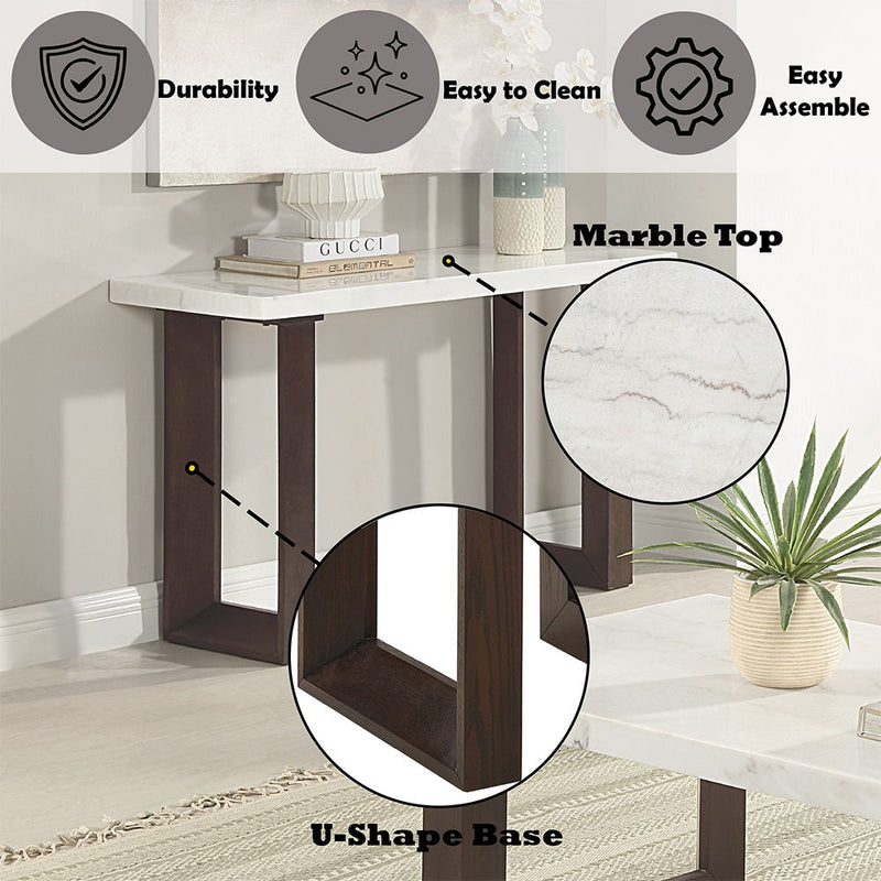 Edwyn - Table With Marble Top by Unique Piece Furniture