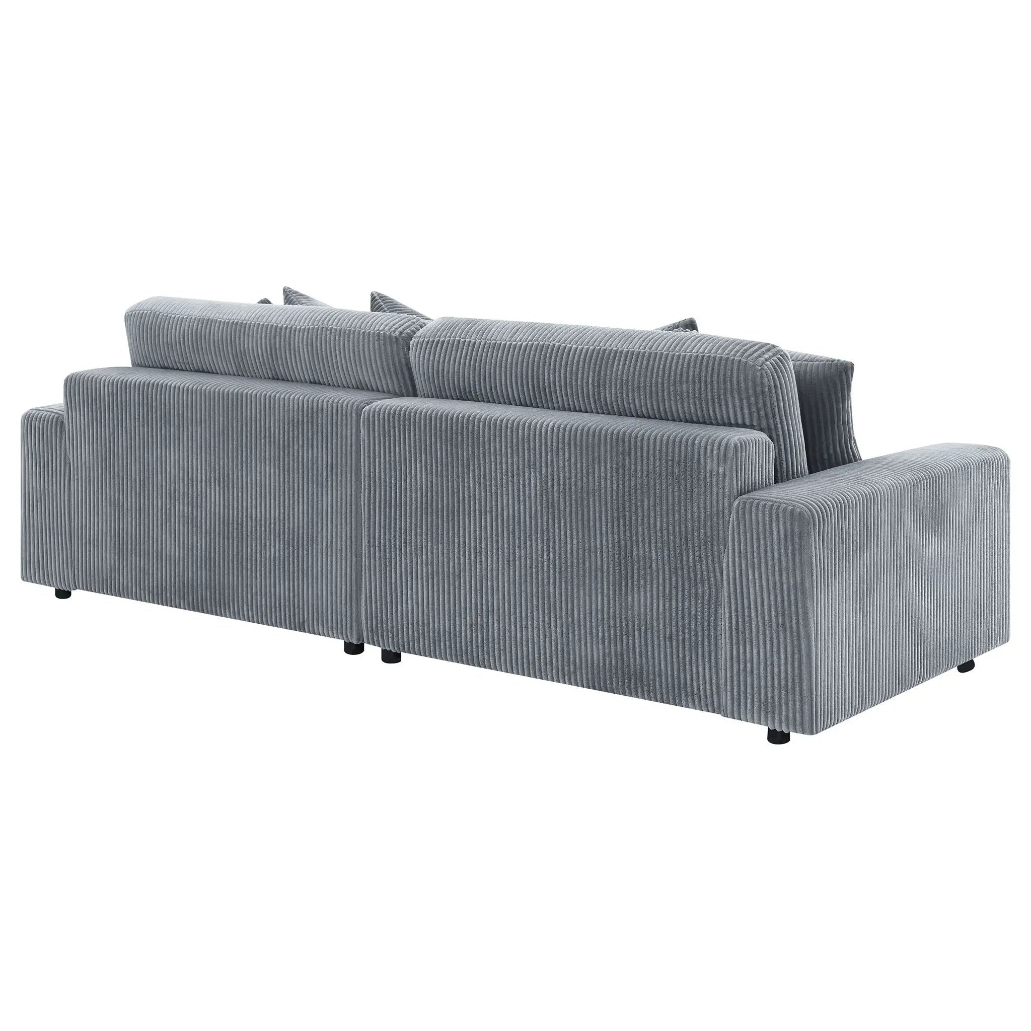 Blaine Upholstered Reversible Chaise Sectional Sofa Fog by Unique Piece Furniture