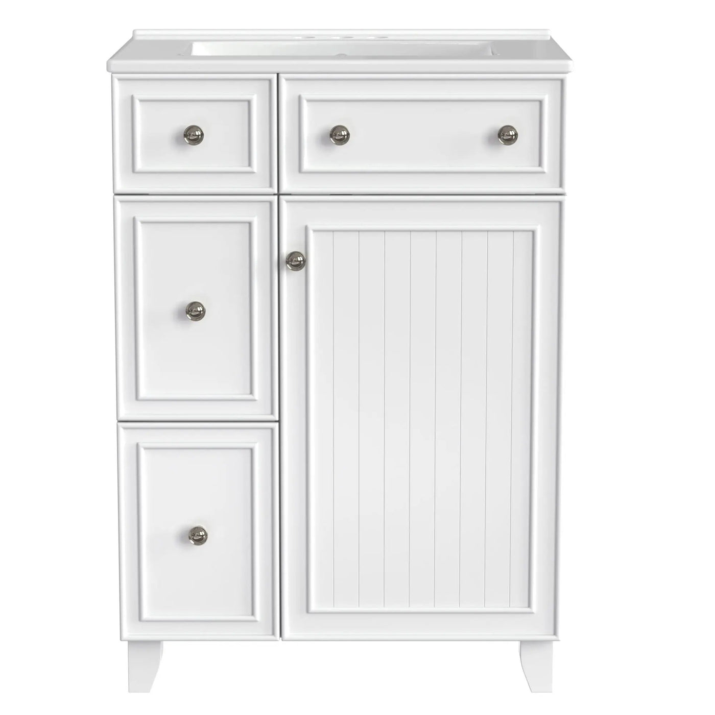 Transitional Style Bathroom Vanity Cabinet With Ceramic Sink by HouseOfZazla