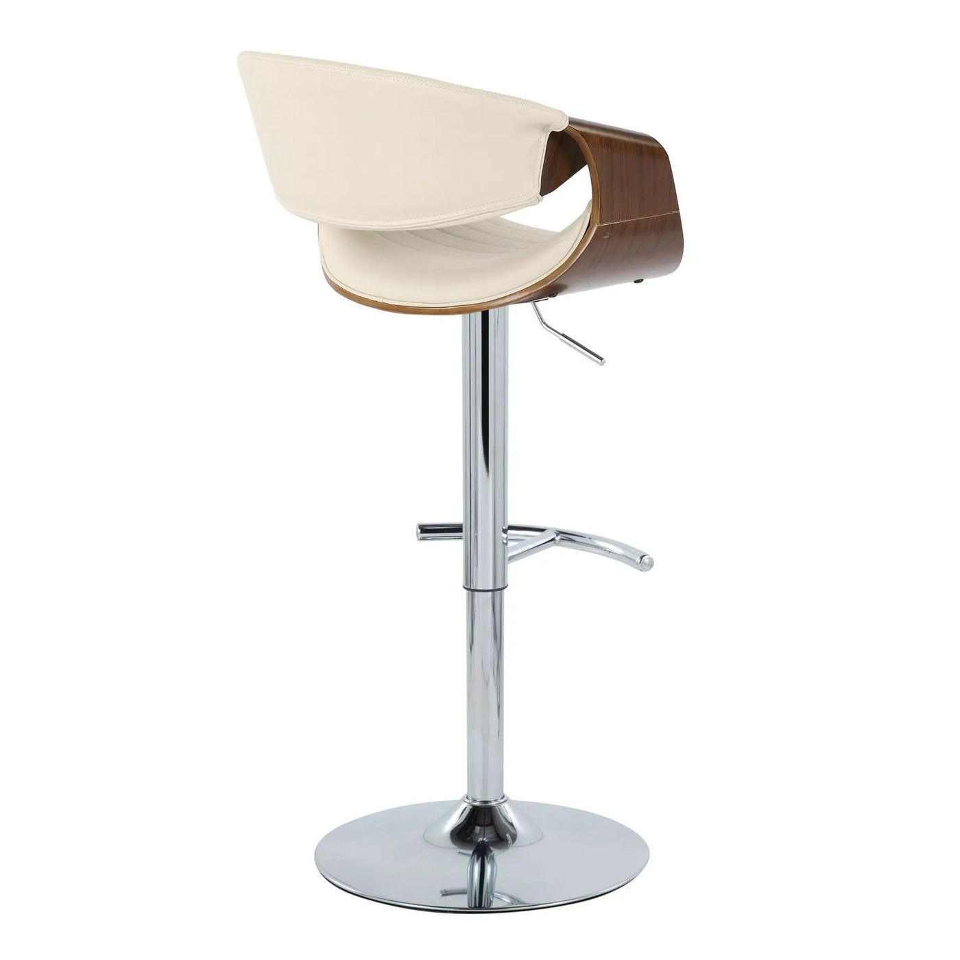 Symphony - Mid Century Modern Adjustable Barstool & Swivel With Rounded T Footrest (Set of 2) by HouseOfZazla