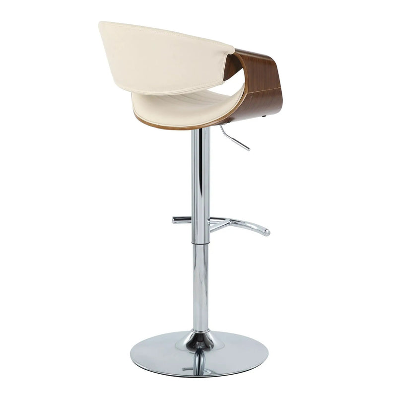Symphony - Mid Century Modern Adjustable Barstool & Swivel With Rounded T Footrest (Set of 2) by Unique Piece Furniture