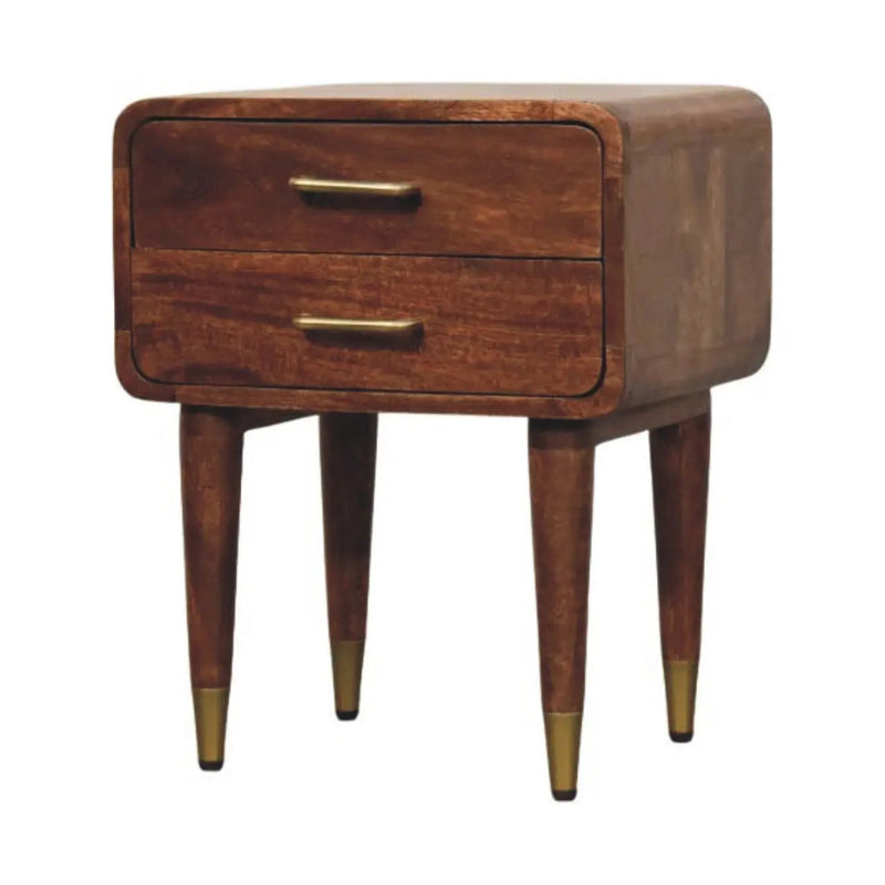 Solid Wood Astor 2-Drawer Nightstand by HouseOfZazla