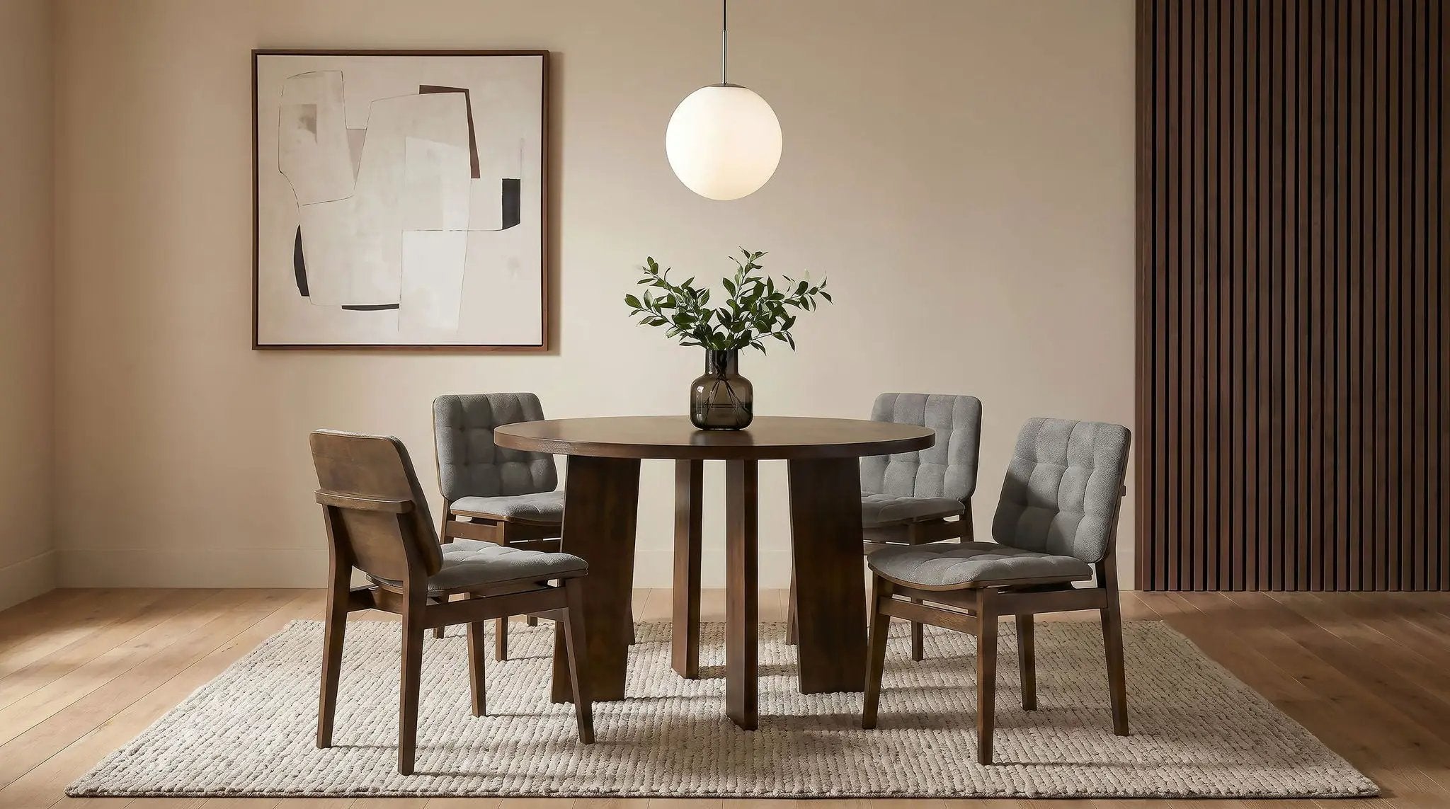 Strouse 5-piece Dining Set Grey and Walnut by Unique Piece Furniture