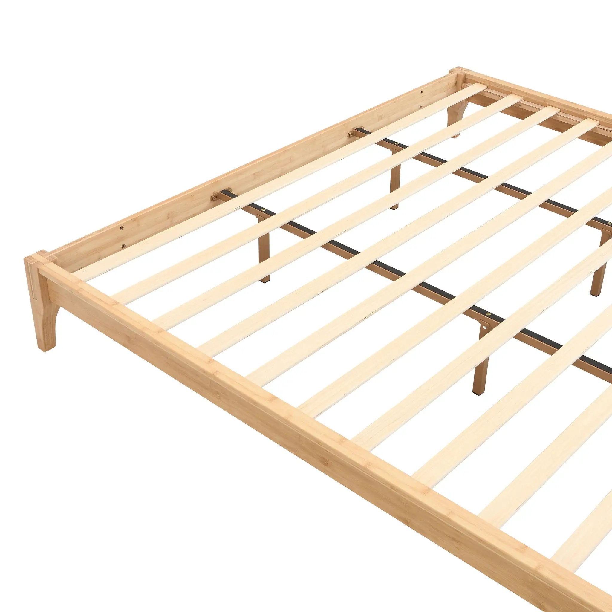 Solid Dry Bamboo Platform Bed Frame, With Slat Support by Unique Piece Furniture