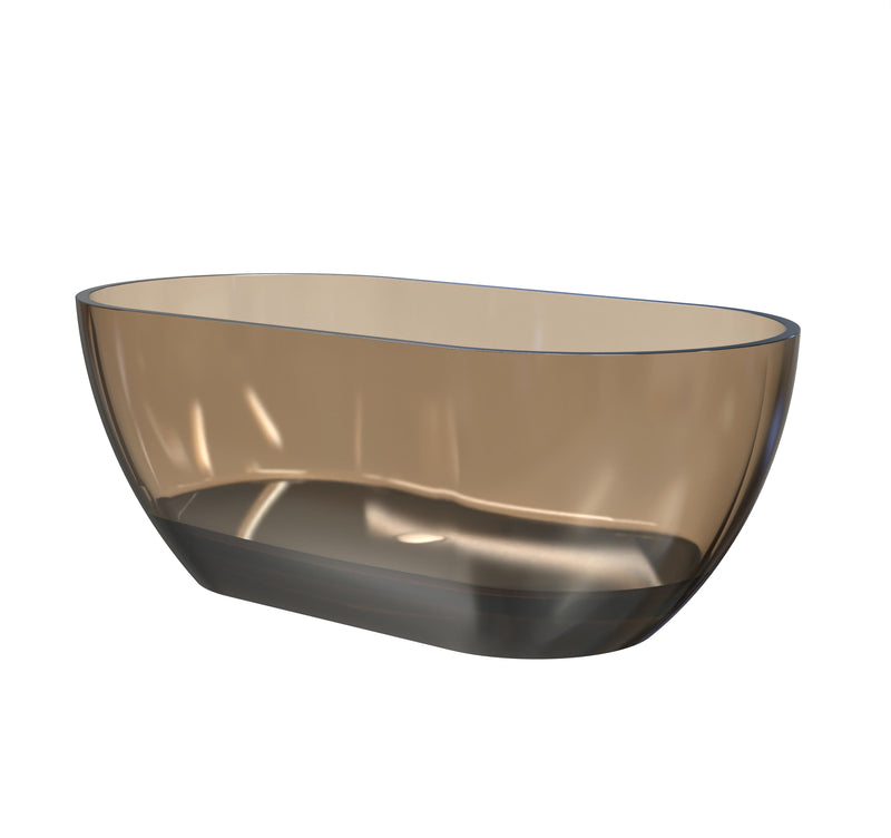 59 Inch Small-Size Resin Oval Freestanding Bathtub by HouseOfZazla