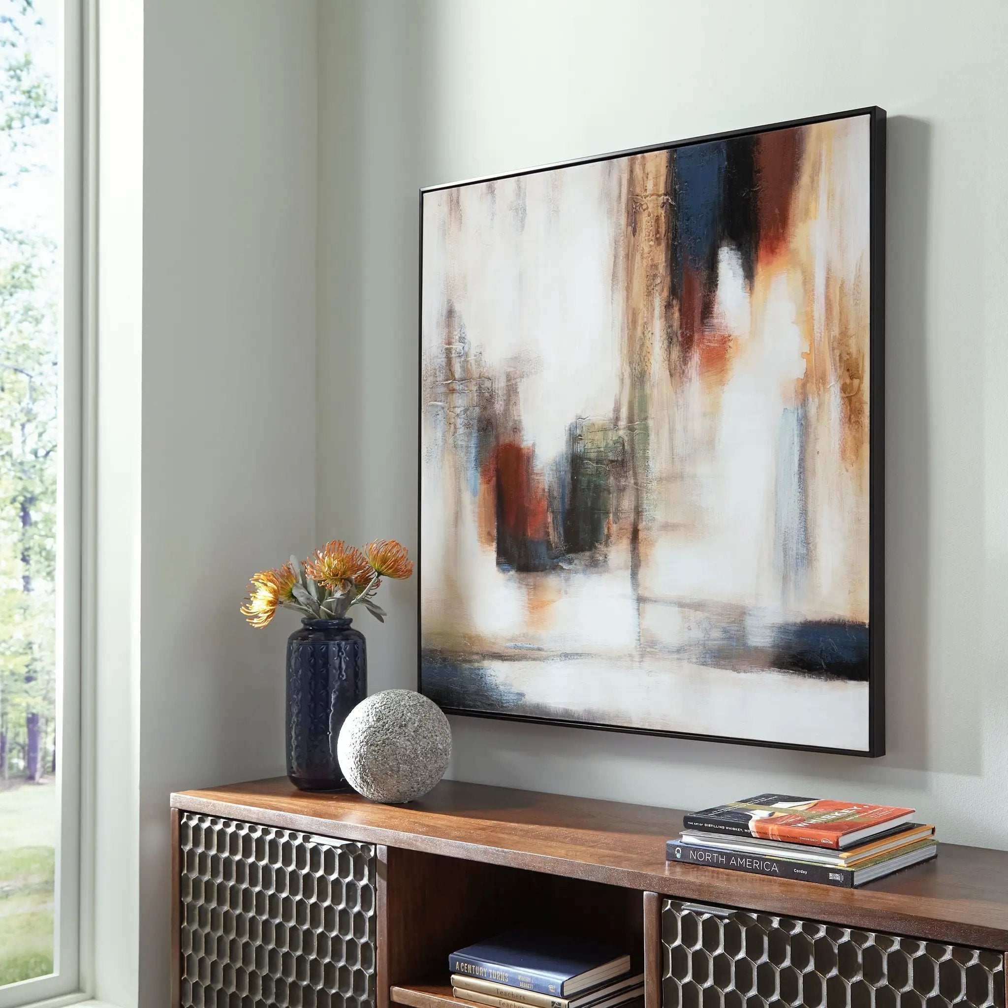 Pigeonford - Wall Art - White / Teal / Gold by Unique Piece Furniture