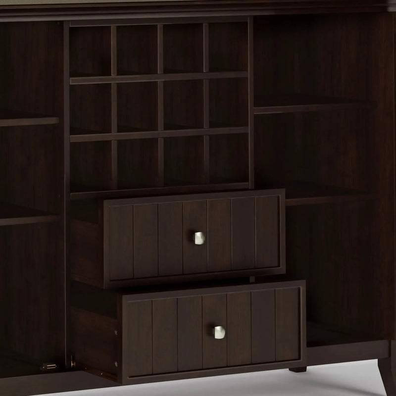 Bedford - Sideboard Buffet And Wine Rack - Dark Chestnut Brown by Unique Piece Furniture