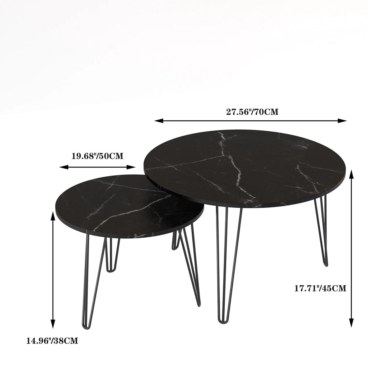Round Nesting Coffee Table For Living Room (Set of 2) by HouseOfZazla