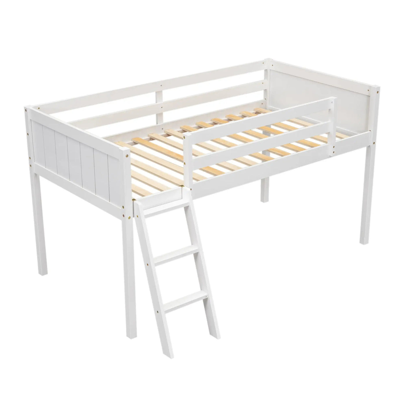 Low Loft Bed With Adjustable Ladder by HouseOfZazla