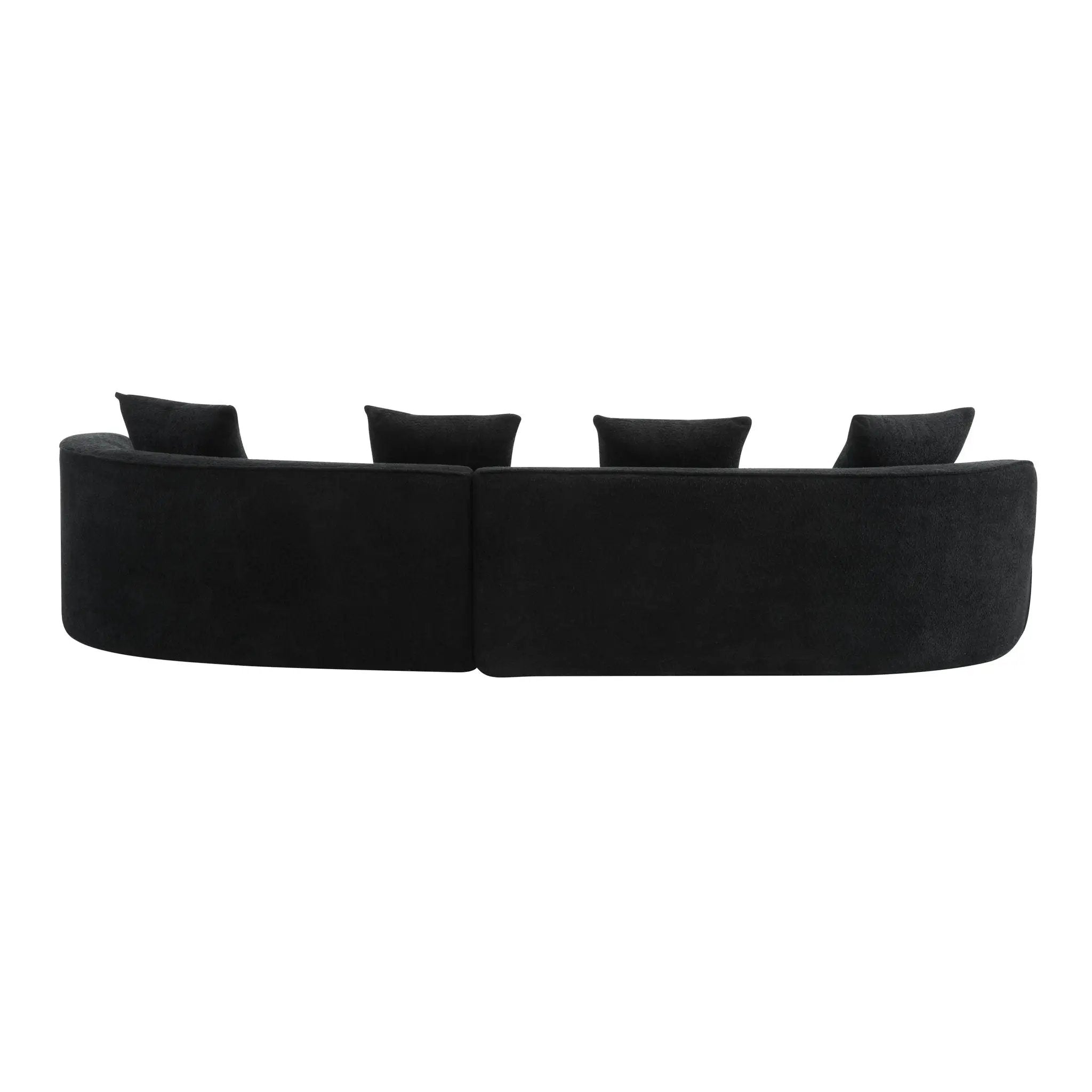 Elegant Curved Sectional Sofa With Full Foam Comfort by HouseOfZazla