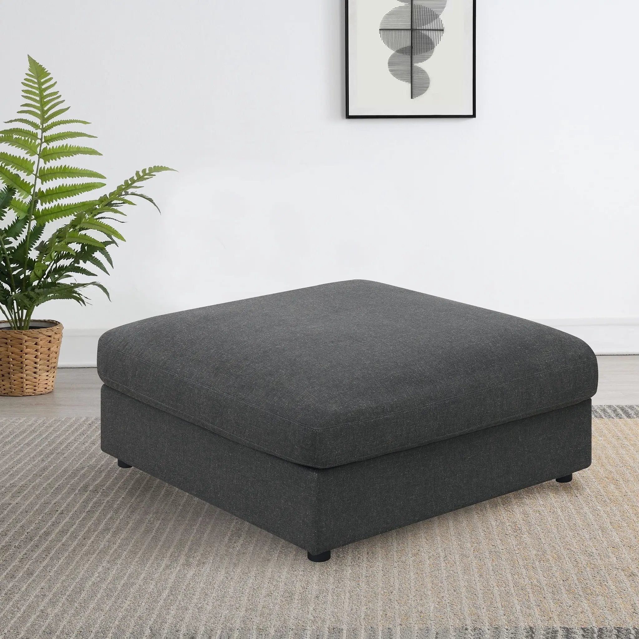 Duncan - Square Upholstered Ottoman by HouseOfZazla