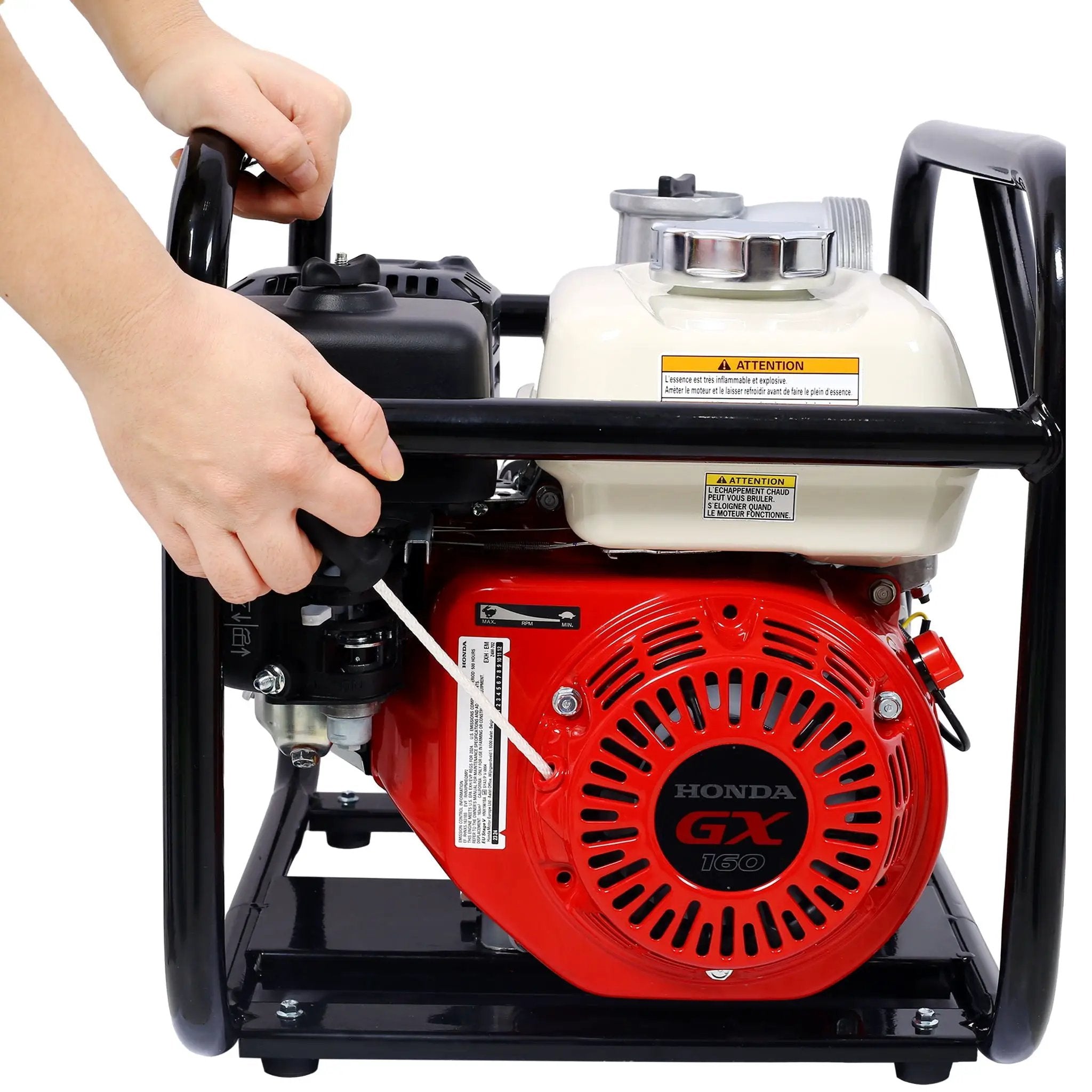 Honda - Gx160 Engine Water Pump 3" 264Gpm With 3In Npt Coupler - Black / Red by HouseOfZazla