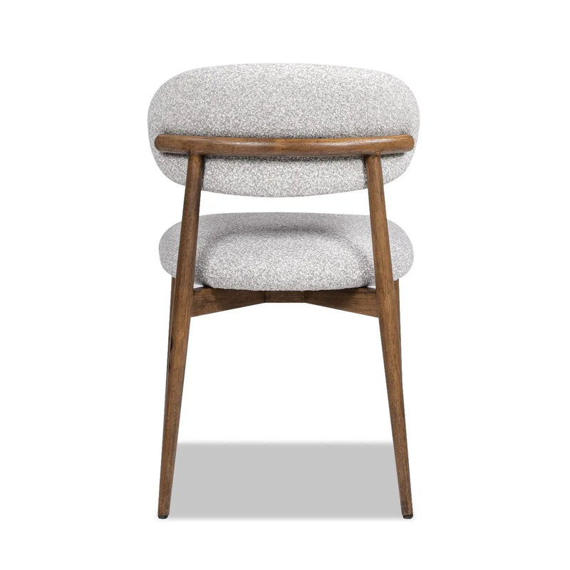Locke - Modern Upholstered Dining Chair With Frame - Salt / Pepper by HouseOfZazla