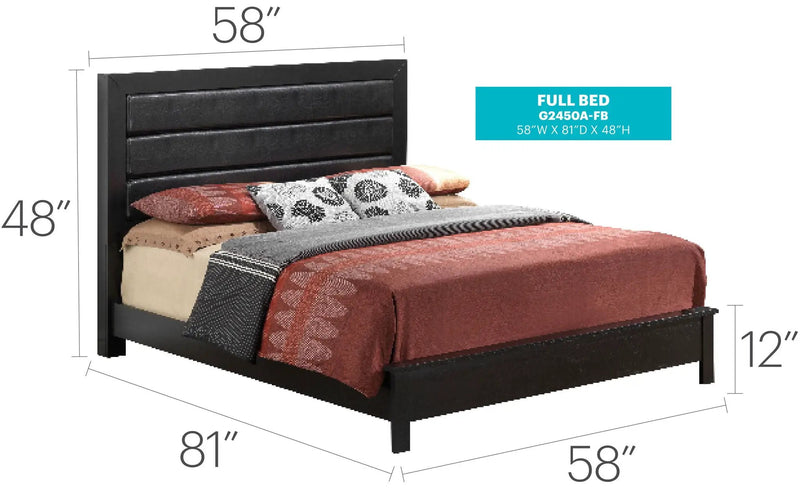 Transitional Modern Design Bed by Unique Piece Furniture