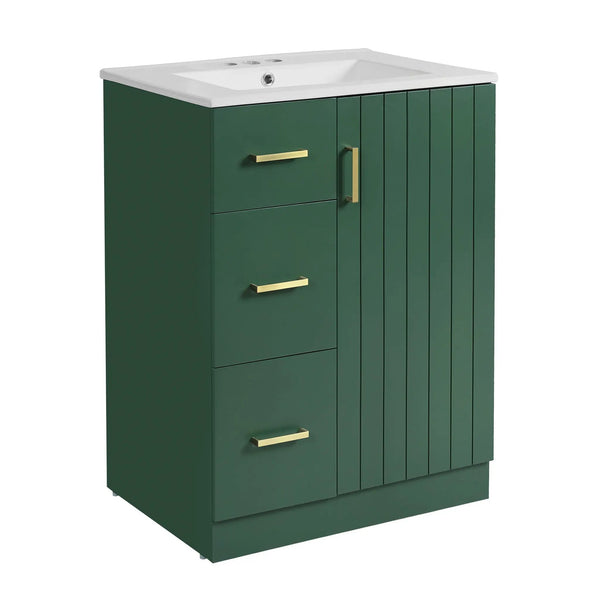 Bathroom Vanity With Under Mount Sink, 2 Drawers And Soft Closing Door