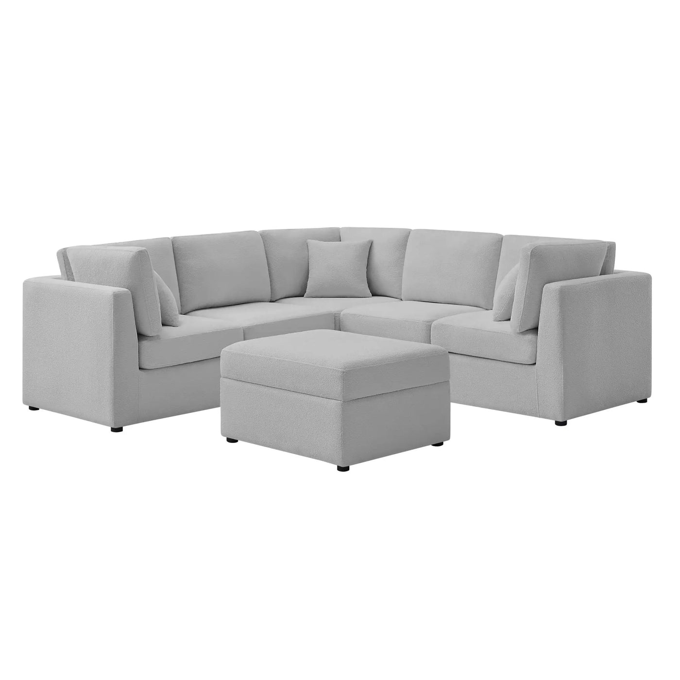 Chauncy - Sectional With Storage Ottoman by HouseOfZazla