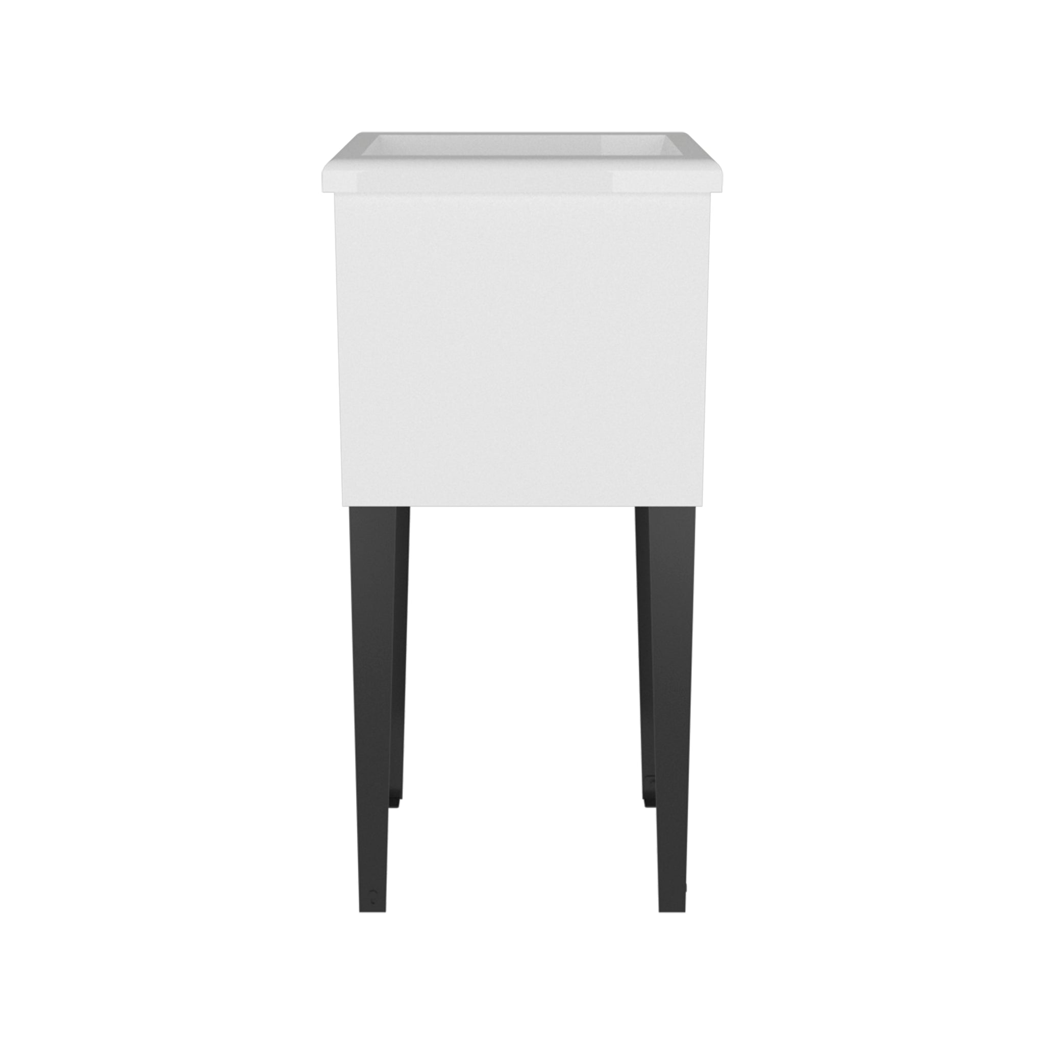 Katy Compact Utility Sink with Metal Legs for Laundry Room by HouseOfZazla