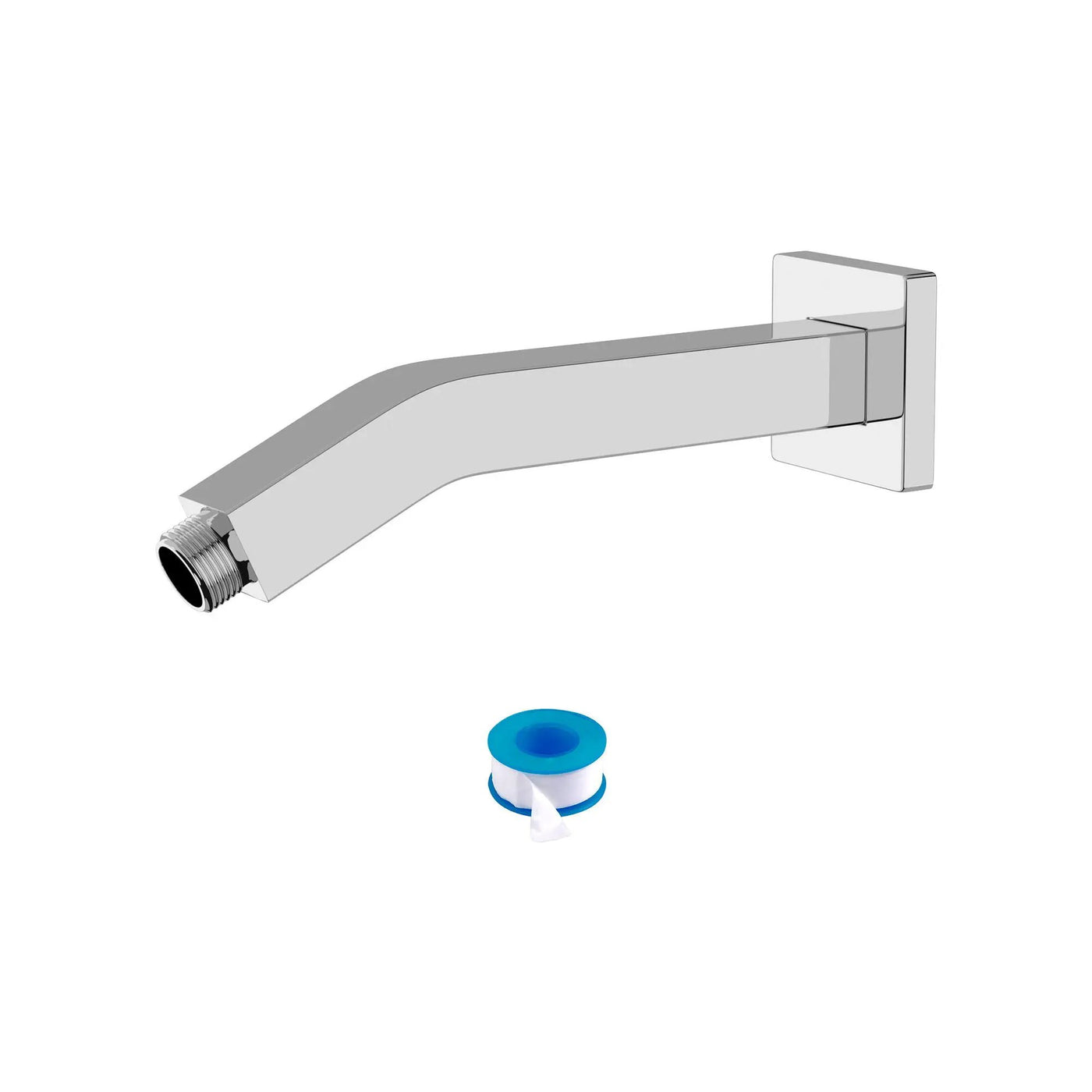 Elegant 6" Shower Arm With Flange, Stainless Steel Construction For Rain Shower Heads by HouseOfZazla