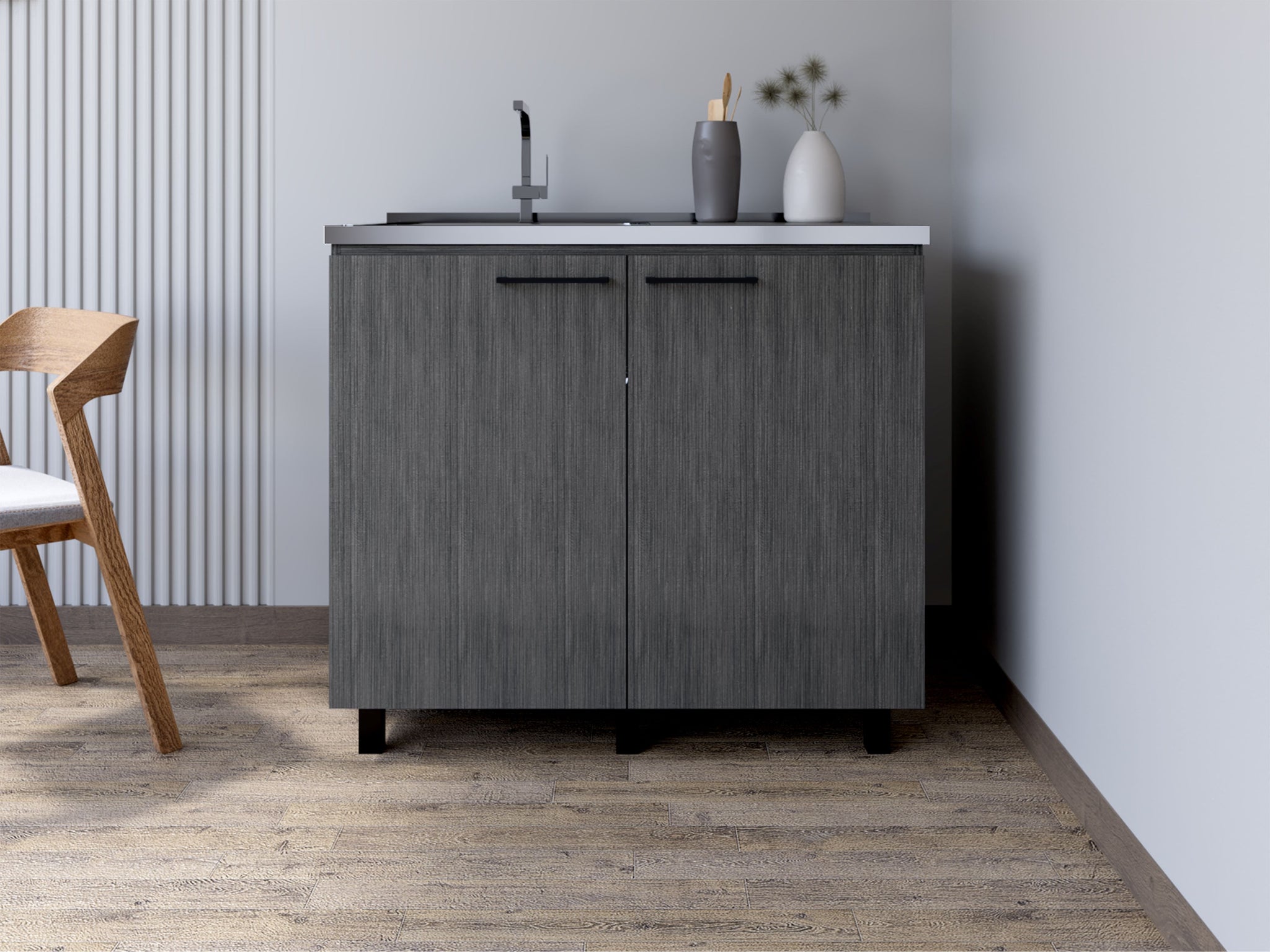 Utility Sink Cabinet Burwood, Kitchen, Smokey by HouseOfZazla