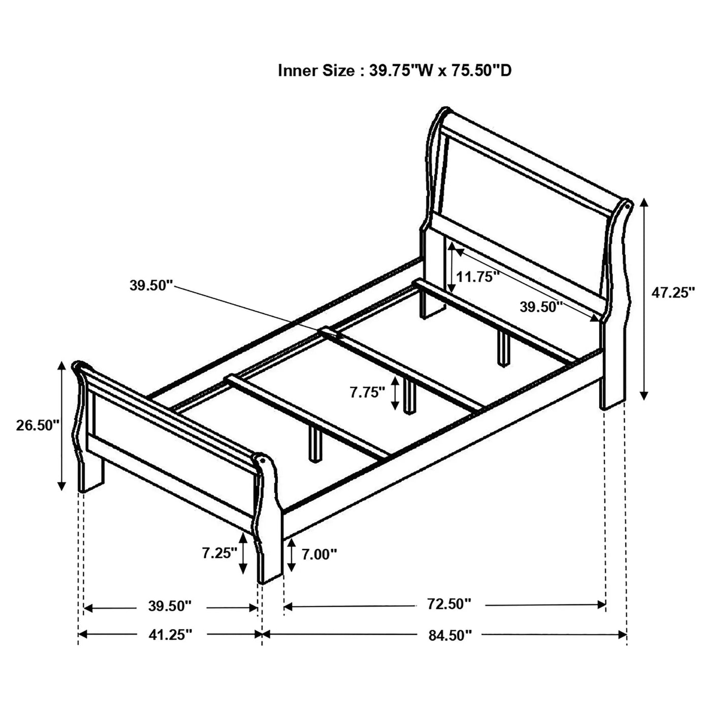 Graffenstaden - Sleigh Bed by HouseOfZazla