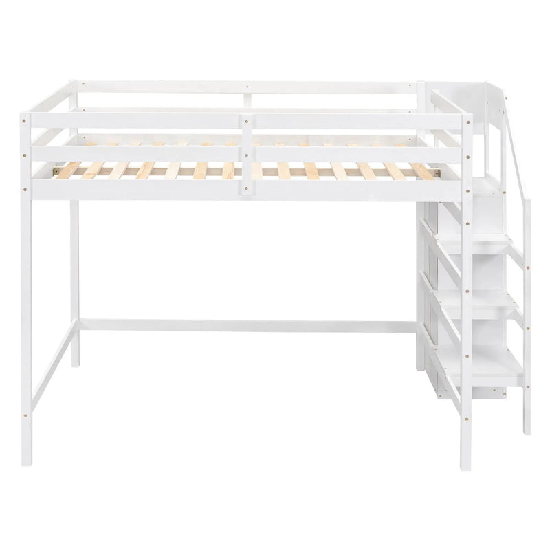 Loft Bed With Built In Storage Wardrobe And Staircase by Unique Piece Furniture