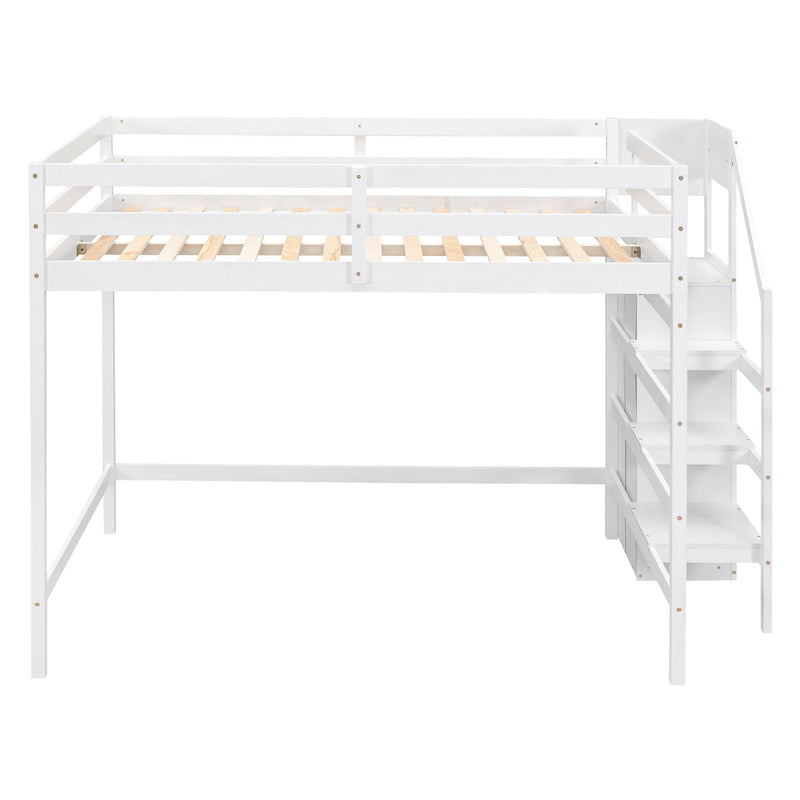Loft Bed With Built In Storage Wardrobe And Staircase by Unique Piece Furniture