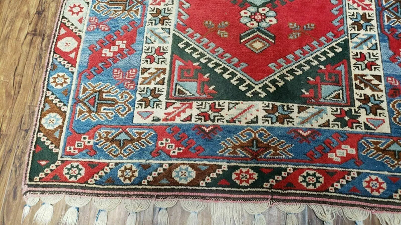 4' X 6' Handmade Turkish Super Kazak Shirvan Wool Rug Colorful by Jewel Rugs