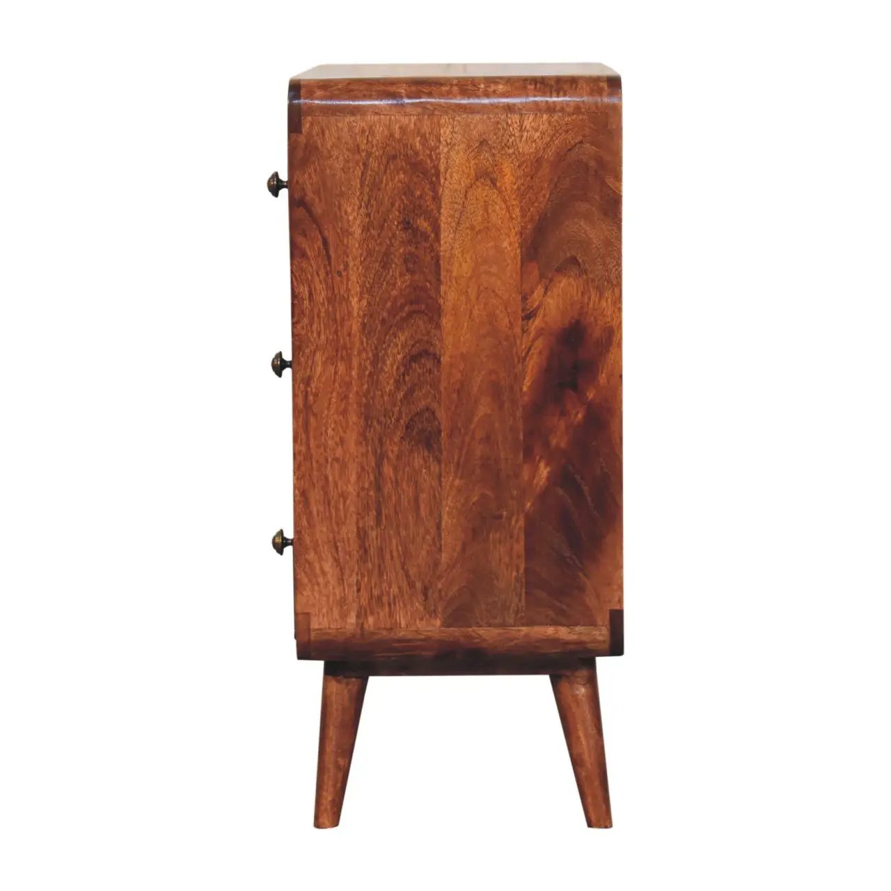 Solid Wood Curved Honey Dresser by HouseOfZazla