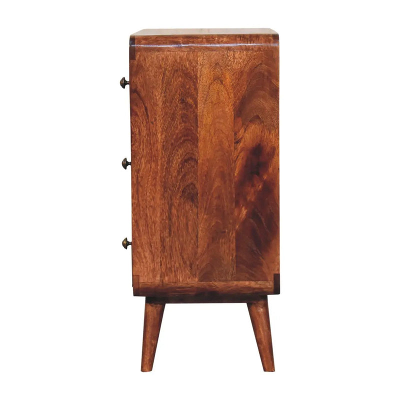 Solid Wood Curved Honey Dresser by HouseOfZazla