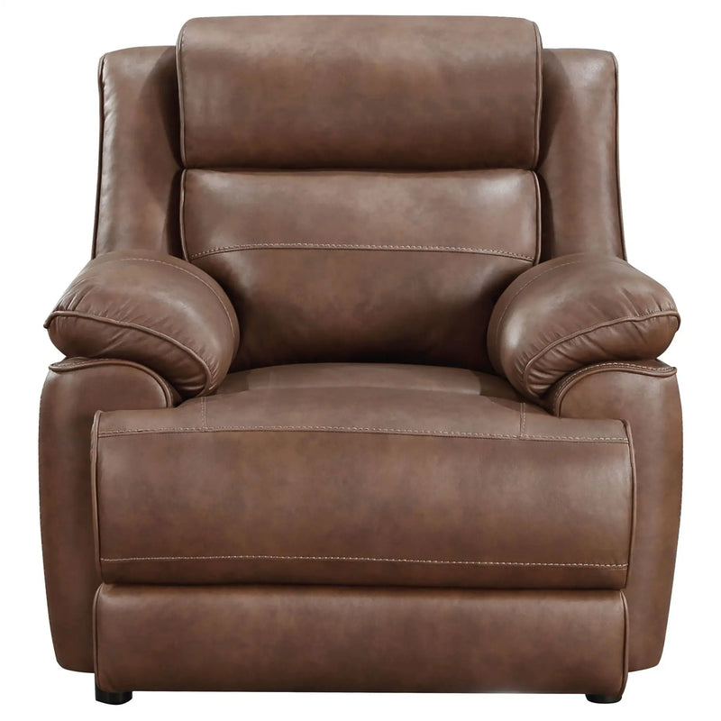 Ellington Upholstered Padded Arm Accent Chair Dark Brown by Unique Piece Furniture