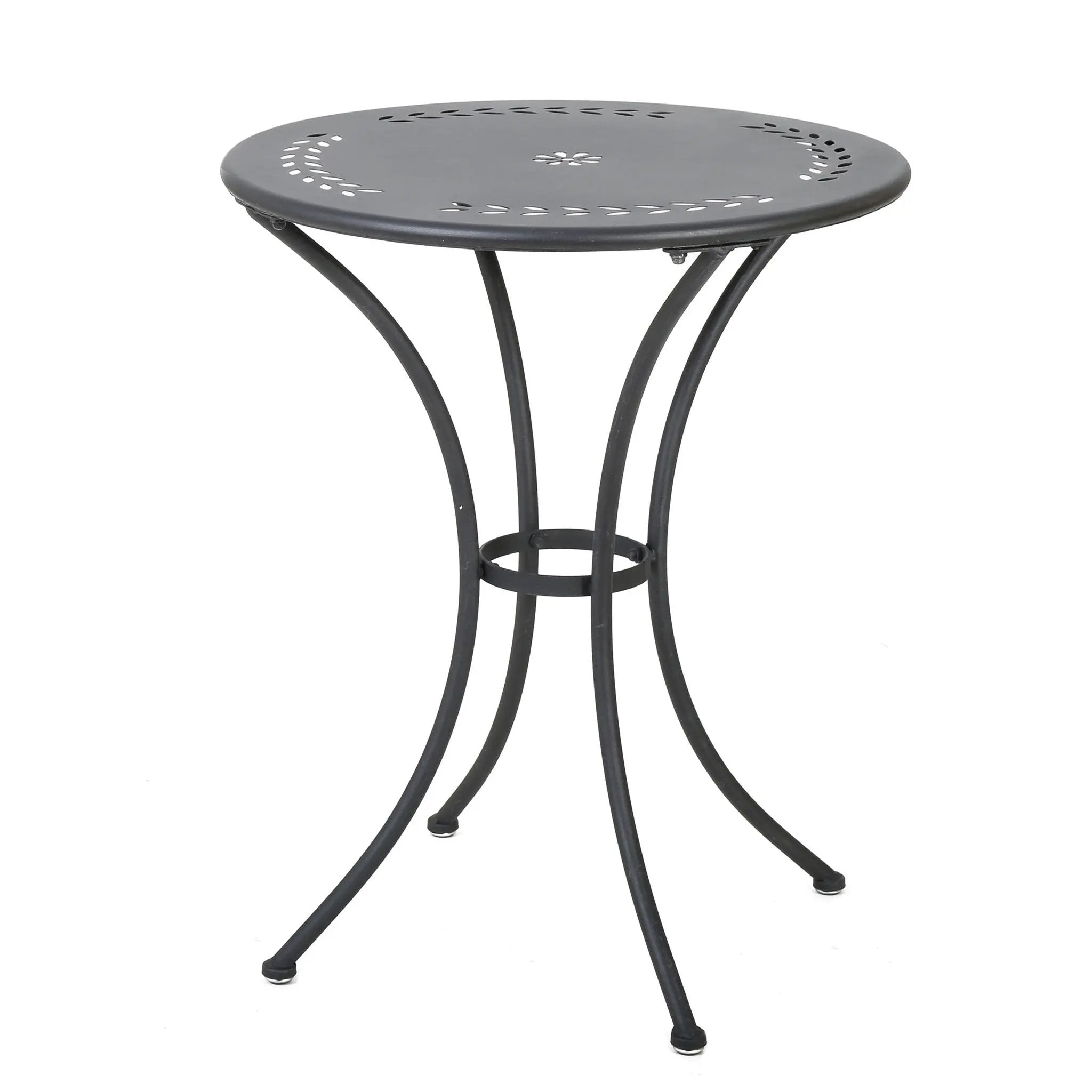 Ambrosia - 3 Piece Bistro Set With Leaf Motifs Top And Seat by HouseOfZazla
