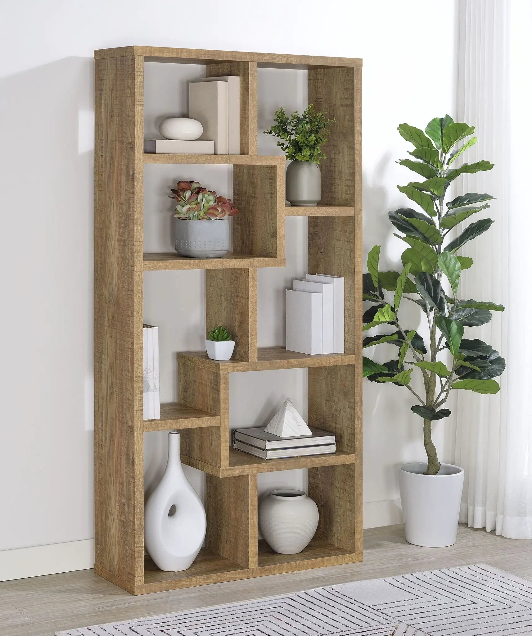 Theo 71-inch 6-shelf Bookshelf Mango by Unique Piece Furniture