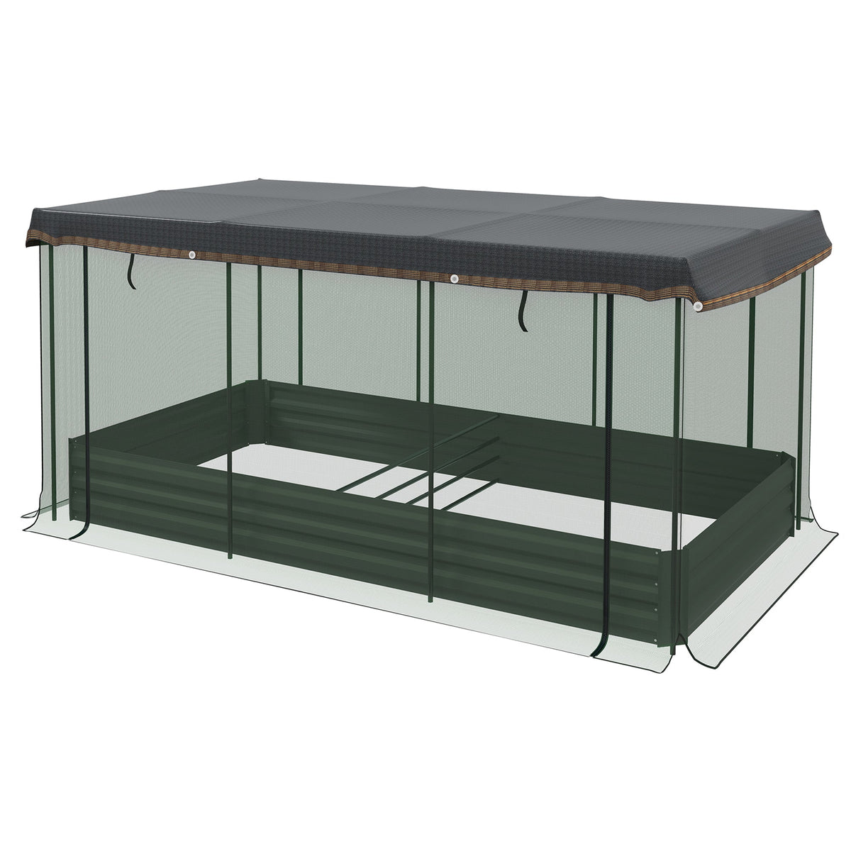Galvanized Raised Garden Bed with Crop Cage and Shade Cloth, photo 10 of 10