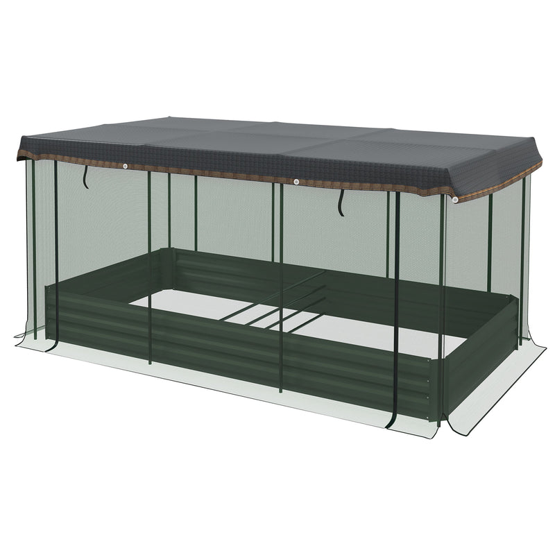 Galvanized Raised Garden Bed with Crop Cage and Shade Cloth, photo 10 of 10