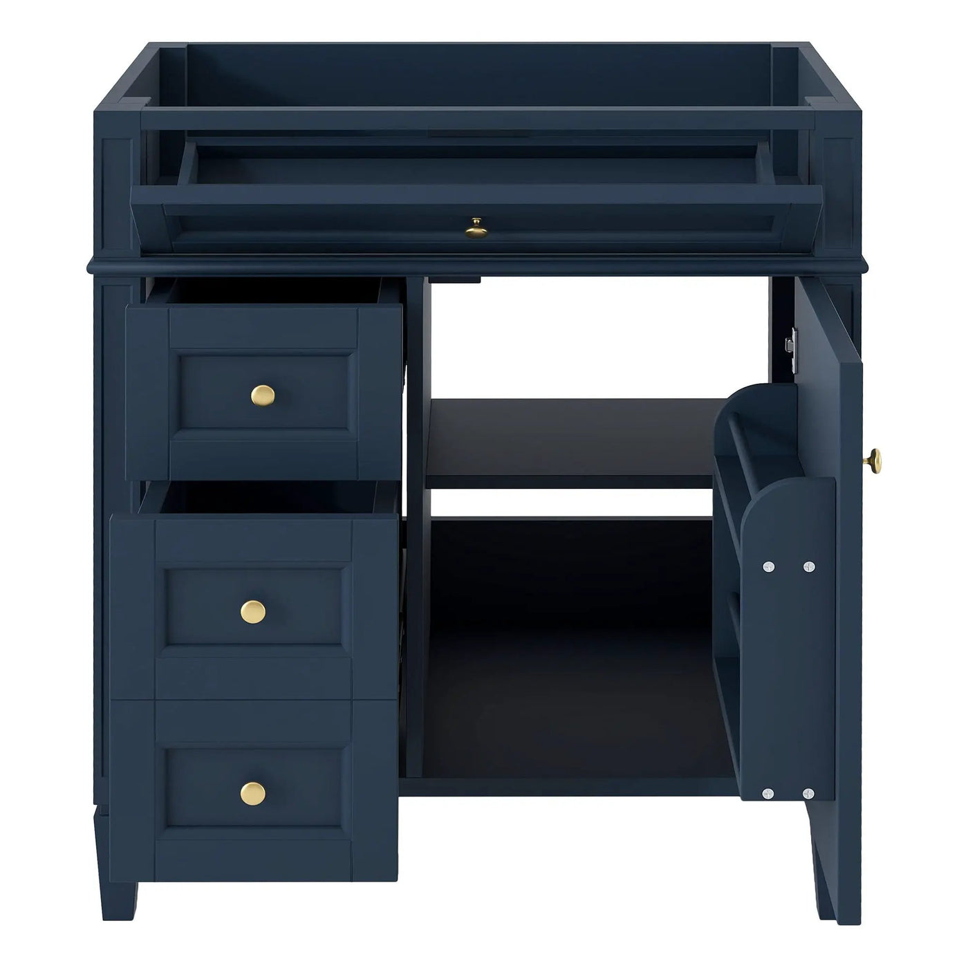Bathroom Vanity With 2 Drawers and Tip-Out Storage Cabinet by HouseOfZazla