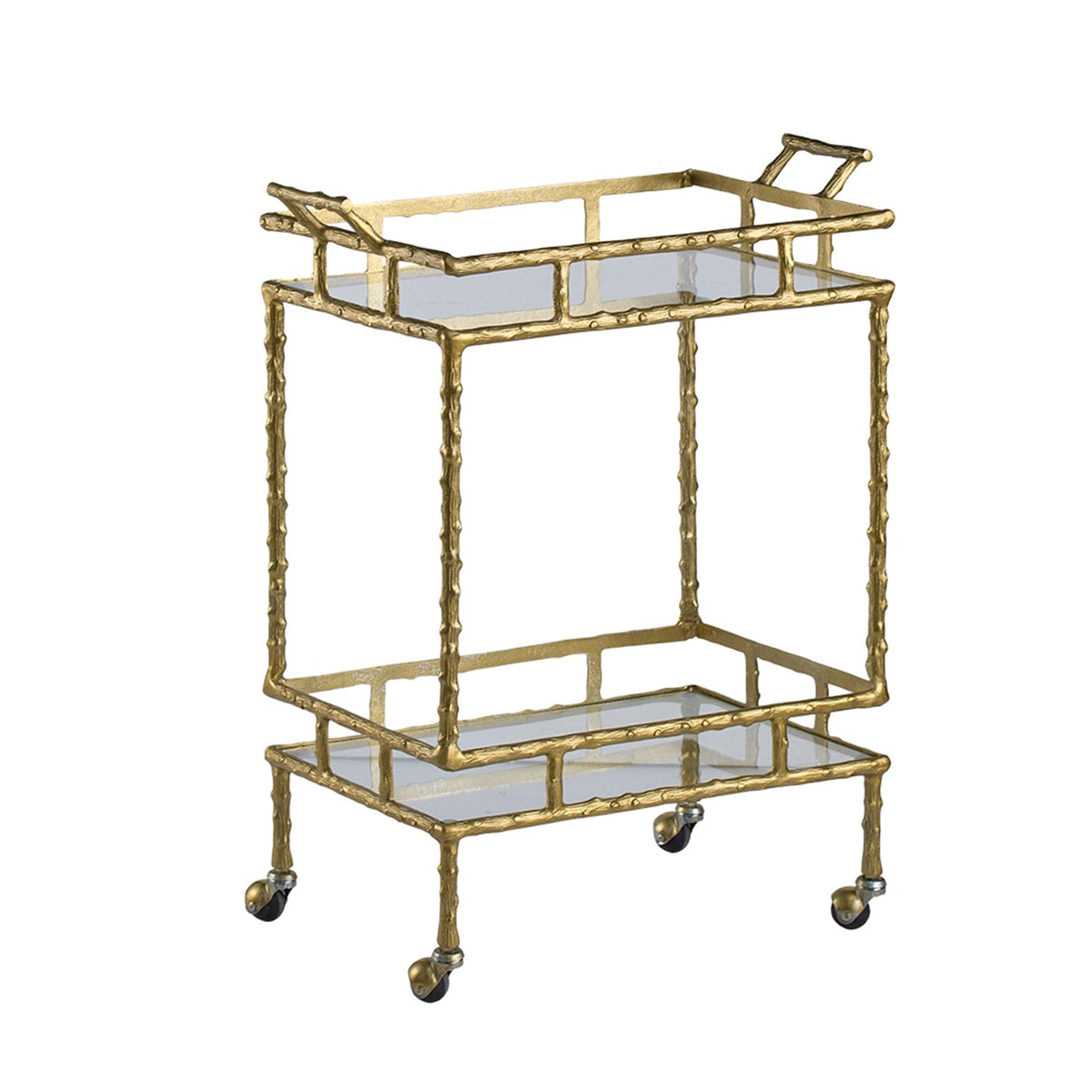 Antique Twig Bar Cart with Two-Tiered Design, photo 2 of 10